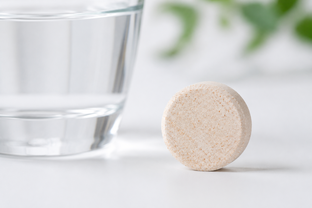 ProDentim review final verdict – chewable probiotic tablet supplement on clean white surface