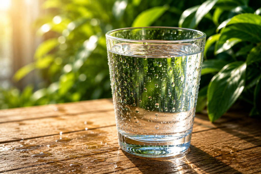 SmartWaterBox review final verdict – crystal clear clean drinking water glass natural lighting